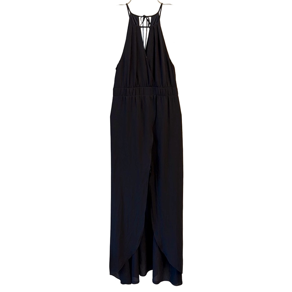 Express Runway Sample Black High-Low Halter Romper Dress Evening Size 6 New - Picture 5 of 16